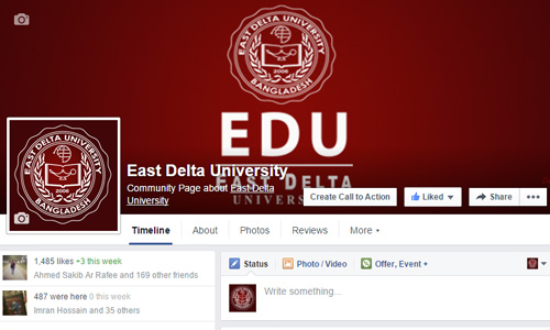 East Delta University - HOSTGINE Provided Social Media Services 